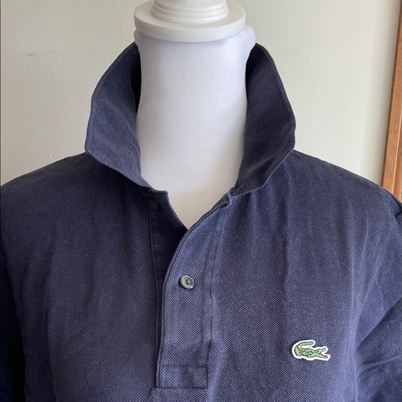 LACOSTE Navy Polo Button Down Short Sleeve Shirt Small - Picture 3 of 16